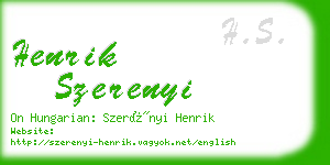 henrik szerenyi business card